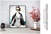Vintage Fashion Sketches, a Person Illustration by Digital Art Creations (Thumbnail 7 of 7)