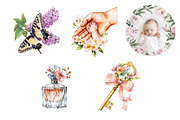 Hand-Painted Mother's Day Watercolor, a Seasonal Illustration by DreamArtGraphic (Thumbnail 4 of 4)