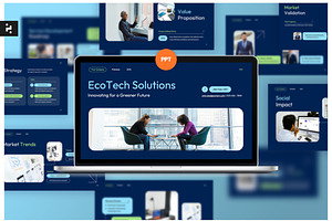 Navy Corporate Pitch Deck PowerPoint, a Presentation Template by Neermana
