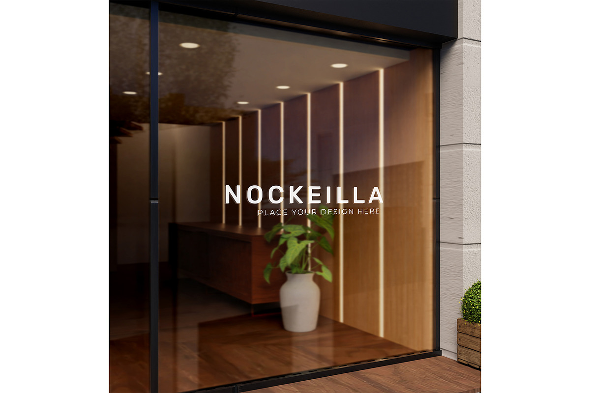 Window glass storefront logo mockup, a Product Mockup by Mockthethics. (Photo 3 of 13)