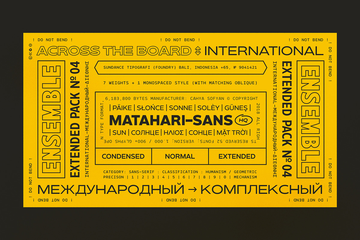 Matahari Sans - Font Family, a Sans Serif Font by Sundance Tipografia (Photo 9 of 22)