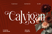 Calvigan - Romantic Elegant Luxury, a Serif Font by Qweera Studio (Thumbnail 1 of 12)