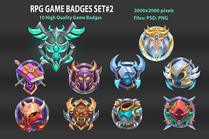 RPG Game Badge Set 02