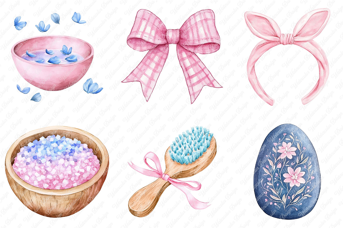 Spa Watercolor Clipart, an Illustration by Watercolor design (Photo 3 of 12)