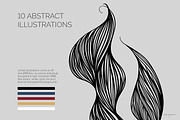 WAVES. Abstract line art drawing, an Object Graphic by AnMark (Thumbnail 3 of 13)