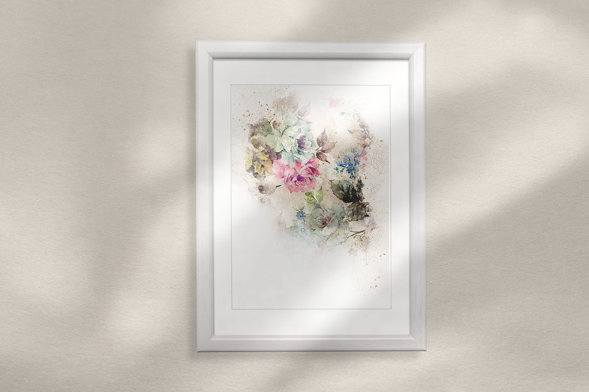 Watercolor Floral Backgrounds, a Background Graphic by sibel dayı (Photo 3 of 8)