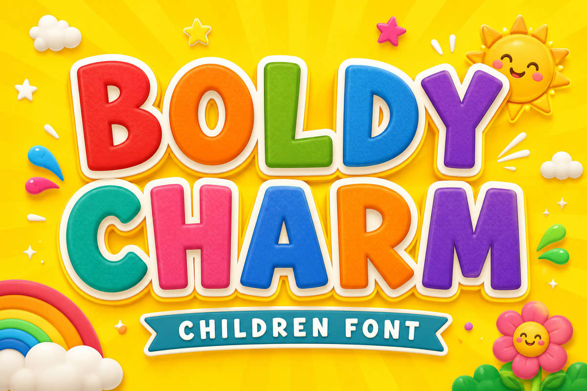 Boldy Charm – Playful Font, a Sans Serif Font by Limited.studio (Photo 1 of 6)