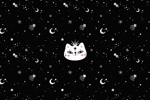 Celestial Cat Illustration