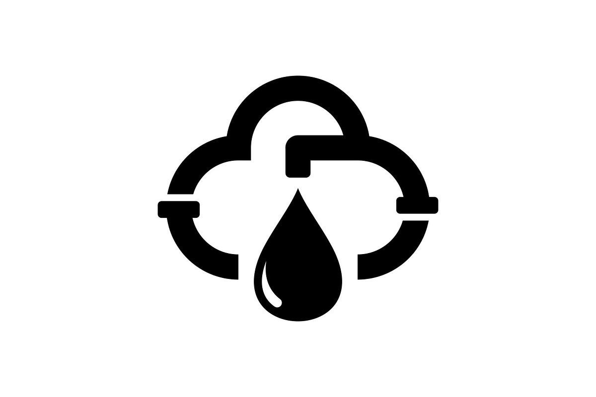 Cloud Pipeline Water Droplet Logo, a Branding & Logo Template by Buqancreative (Photo 3 of 4)