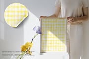 yellow gingham plaid pattern, a Pattern Graphic by Pink Studio Art (Thumbnail 4 of 5)