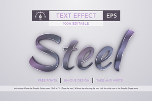 Metal - Editable Text Effect