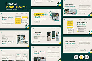 Creative Mental Health Google Slides, a Presentation Template by Iqsiart Studio