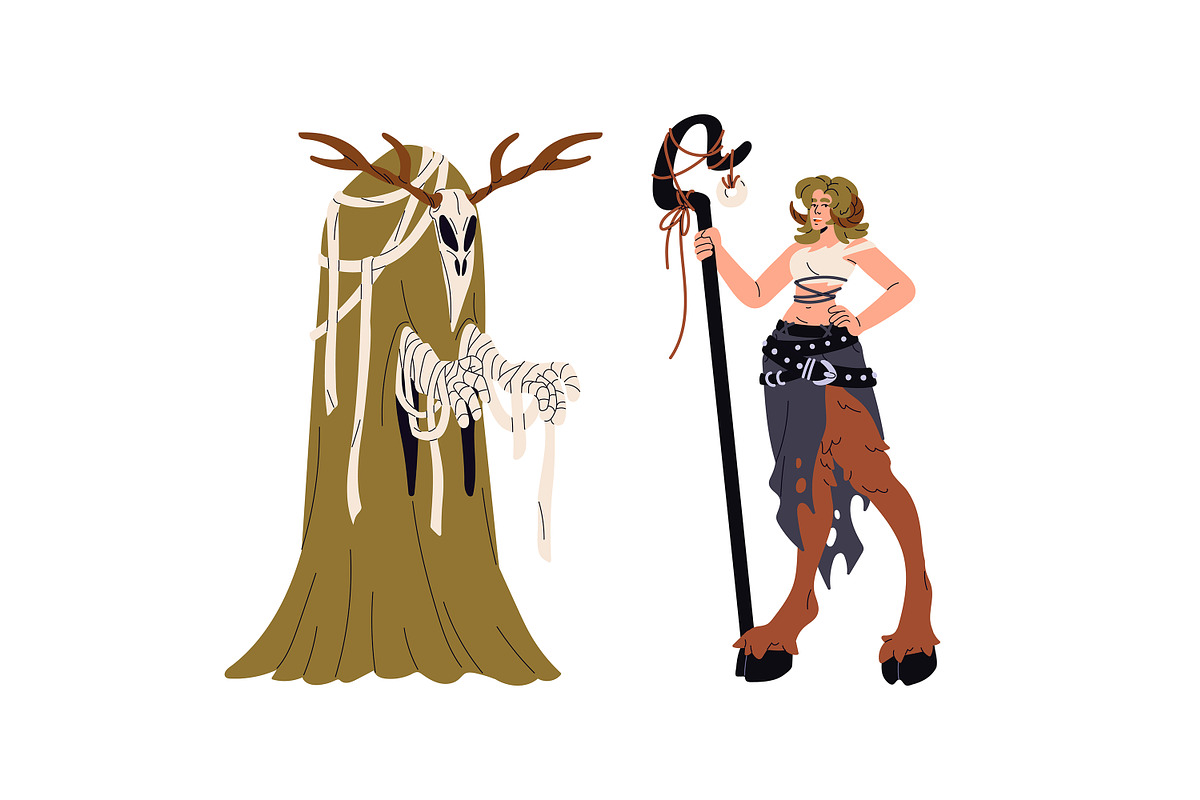 Halloween people set, banner, poster, a Person Illustration by PaperTrident (Photo 8 of 14)