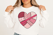 Trendy Valentine Heart Patchwork Png, an Illustration by Designking (Thumbnail 6 of 6)
