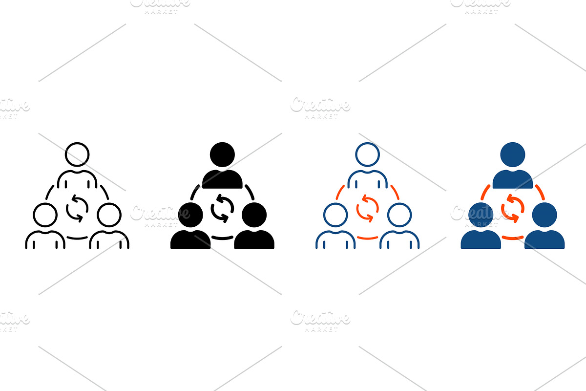 Collaboration Icons, an Object Illustration by Gentle Studio