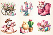 Pink Western Easter Clipart, an Illustration by DreamArtGraphic (Thumbnail 2 of 4)