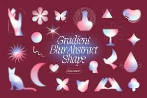 Gradient Blur Abstract Shape