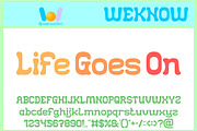Life Goes on font, a Font by weknow (Thumbnail 1 of 8)