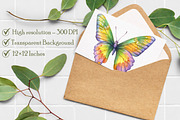 Watercolor Butterfly Clipart, an Illustration by Libby Wishes (Thumbnail 4 of 7)