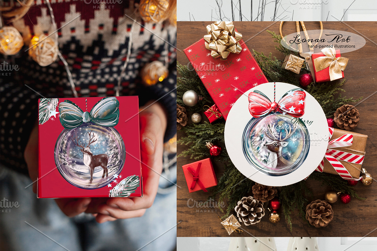 Wonderful Christmas Clipart Set, a Seasonal Illustration by Leonaa art (Photo 9 of 11)