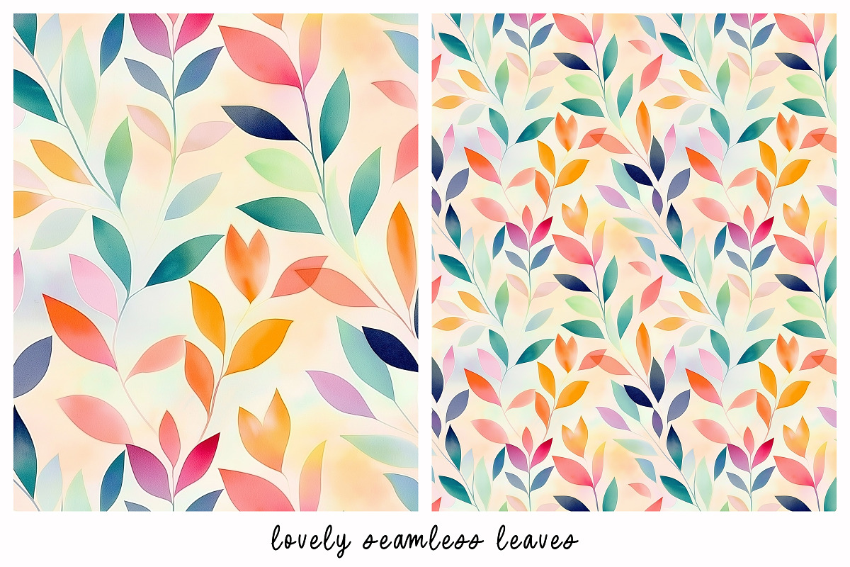 12 Seamless Elegant Leaf Patterns, a Pattern Graphic by DesignRocket (Photo 13 of 13)