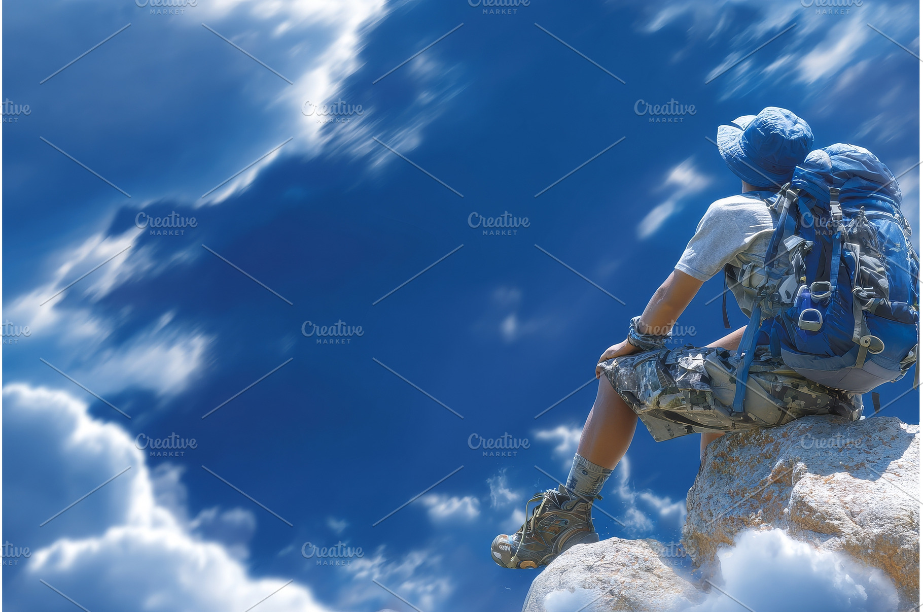 On a hiking trip in the mountains, a, a Person Photo by ZinetroN