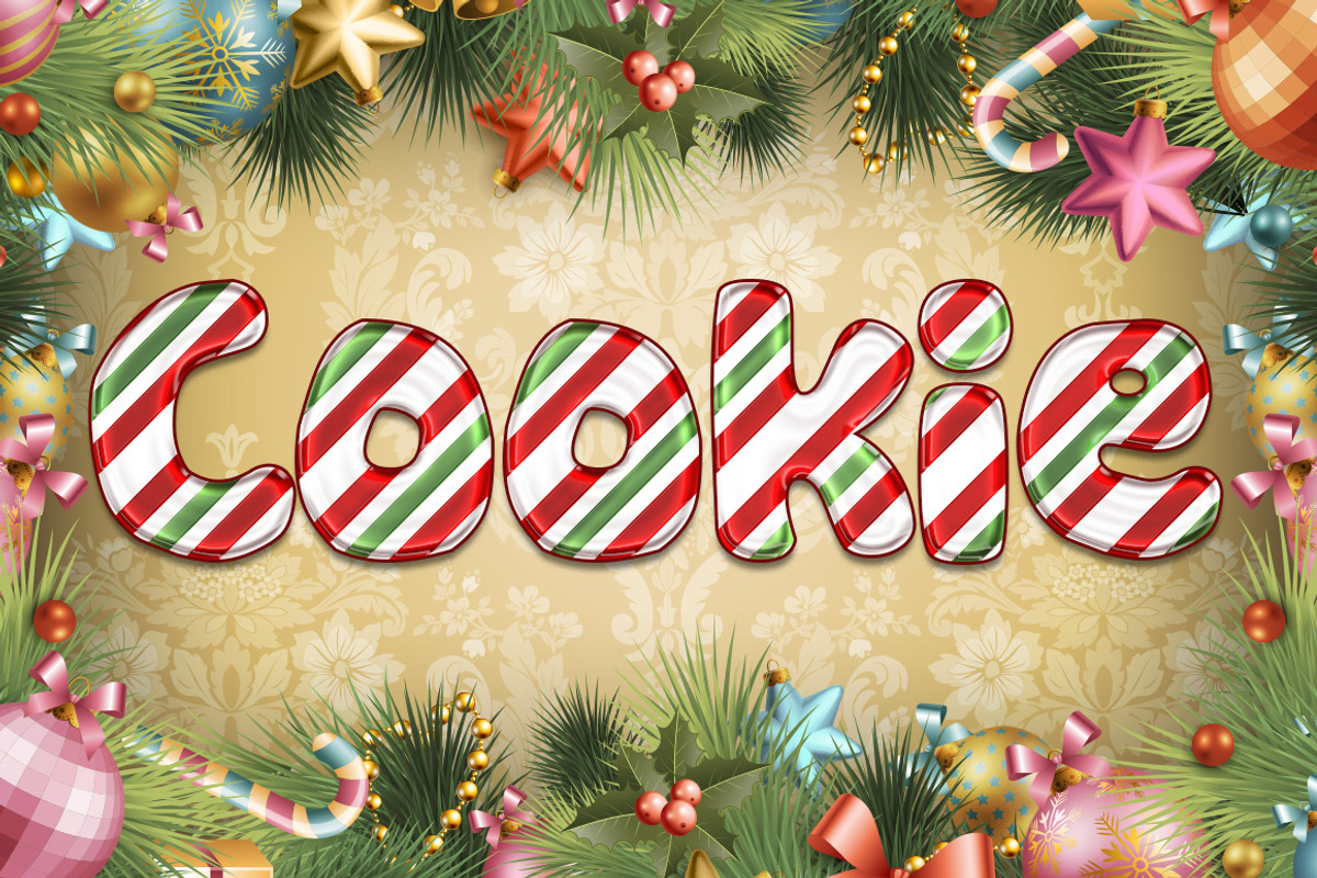 Candy Cane Text for Photoshop, a Layer Style Add-On by Creativenauts (Photo 3 of 5)