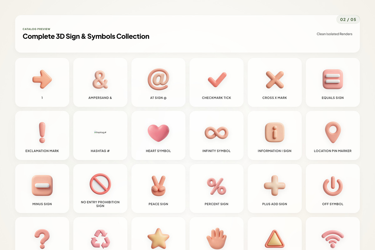3D Sign & Symbols, an Emoji Icon by River Visual (Photo 2 of 5)
