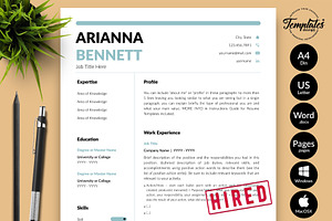 Simple Resume Bundle - Arianna