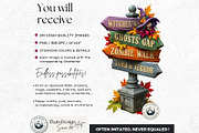 Funny Halloween Clipart PNG Set, a Seasonal Illustration by ThatsDesignArt (Thumbnail 2 of 16)