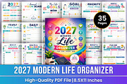 2027 Modern Life Organizer | Self, a Stationery Template by Mustafiz (Thumbnail 1 of 4)