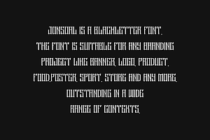 Jonsoal - Tall & Blackletter Font