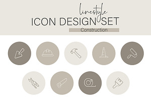 Linestyle Icon Design Construction