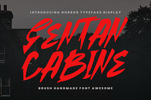 Sentan Cabine Horror Typeface Brush