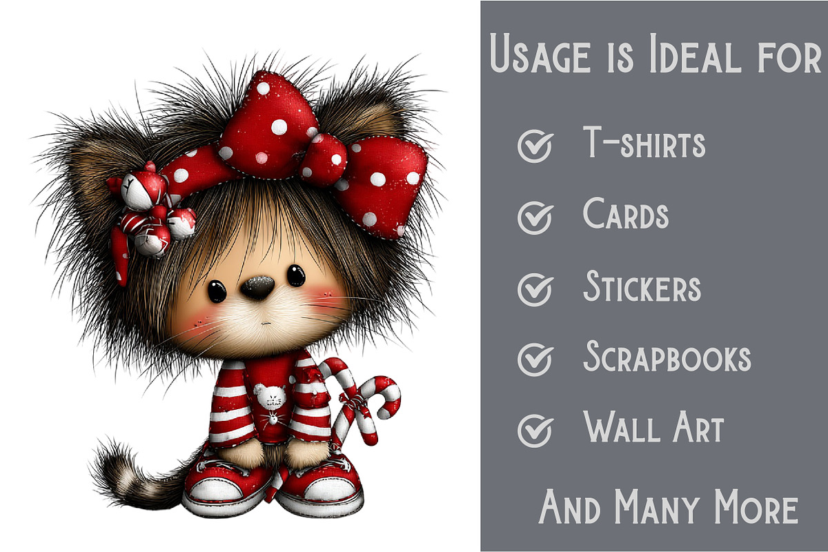 Christmas Animal Clipart Bundle, an Illustration by Pixels.Craft (Photo 3 of 6)