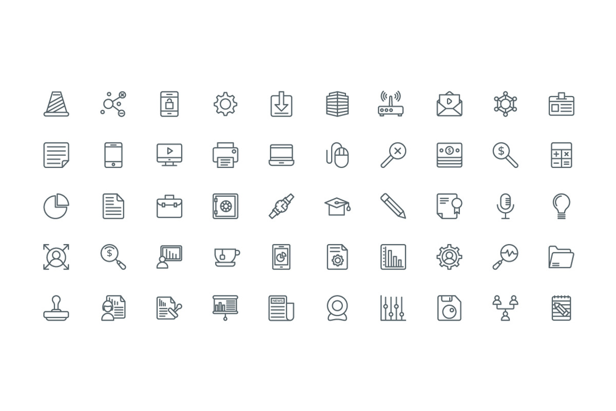500 Business and Office Line Icons, an Outline Icon by Vectors Market (Photo 7 of 7)
