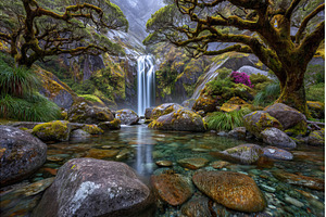 Hike to Twin Falls located in, a Nature Photo by ZinetroN