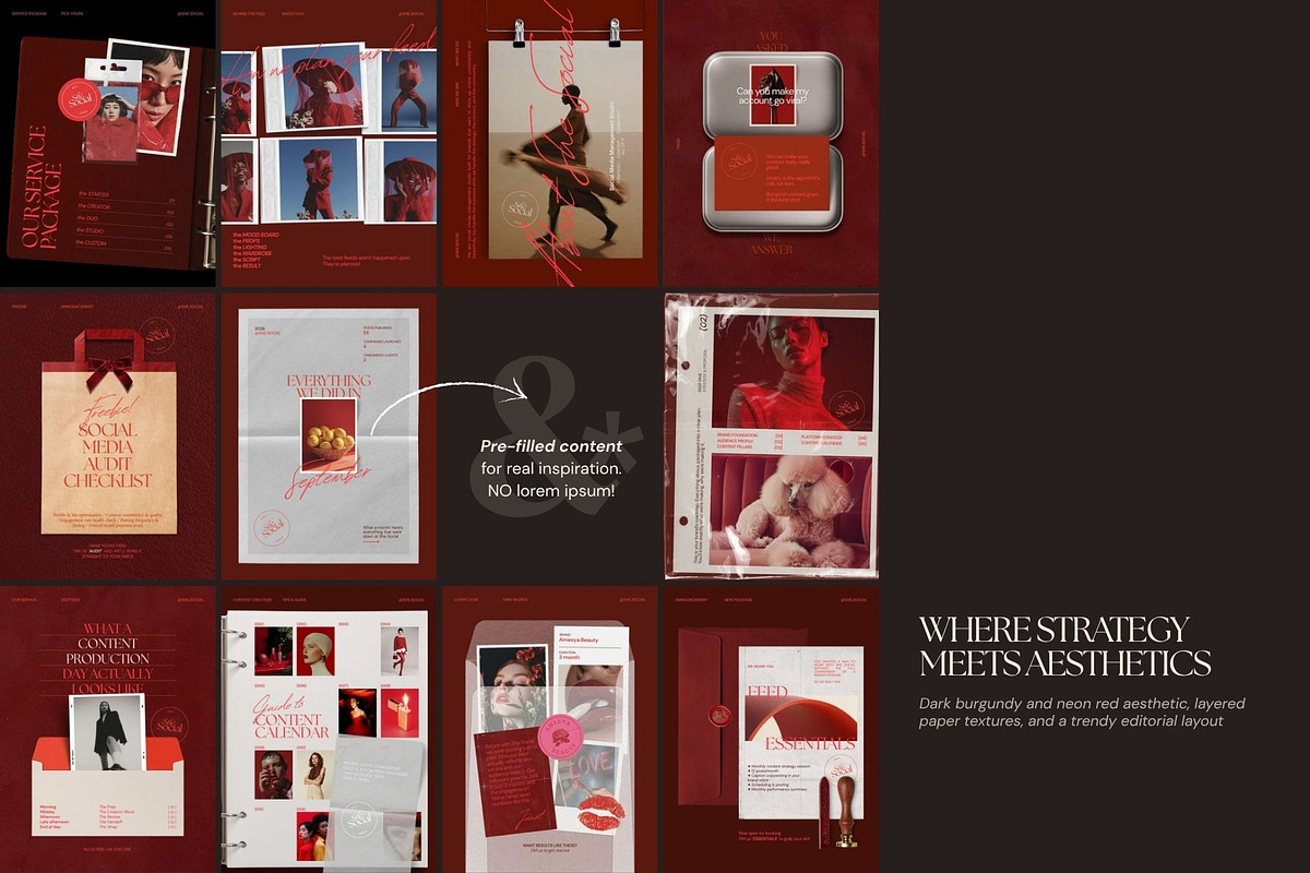 Red Editorial Instagram Template, a Social Media Template by And Done Studio (Photo 6 of 8)