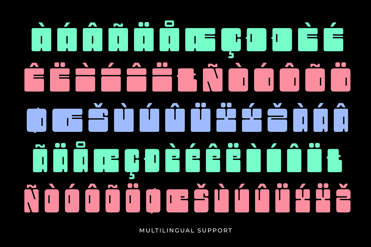 Mosh Cube - A Super Chunky Display, a Sans Serif Font by Ainun Jinan (Photo 5 of 11)