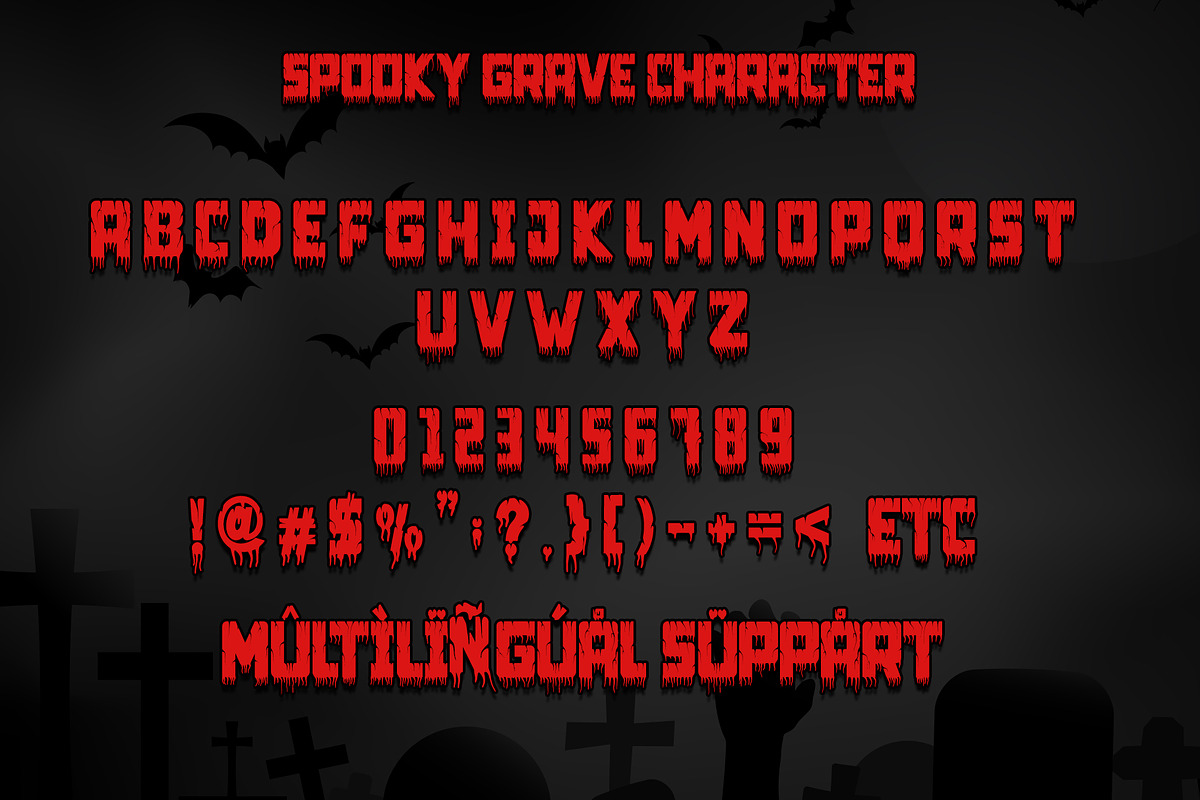 Spooky Grave, a Font by Letterara (Photo 6 of 7)
