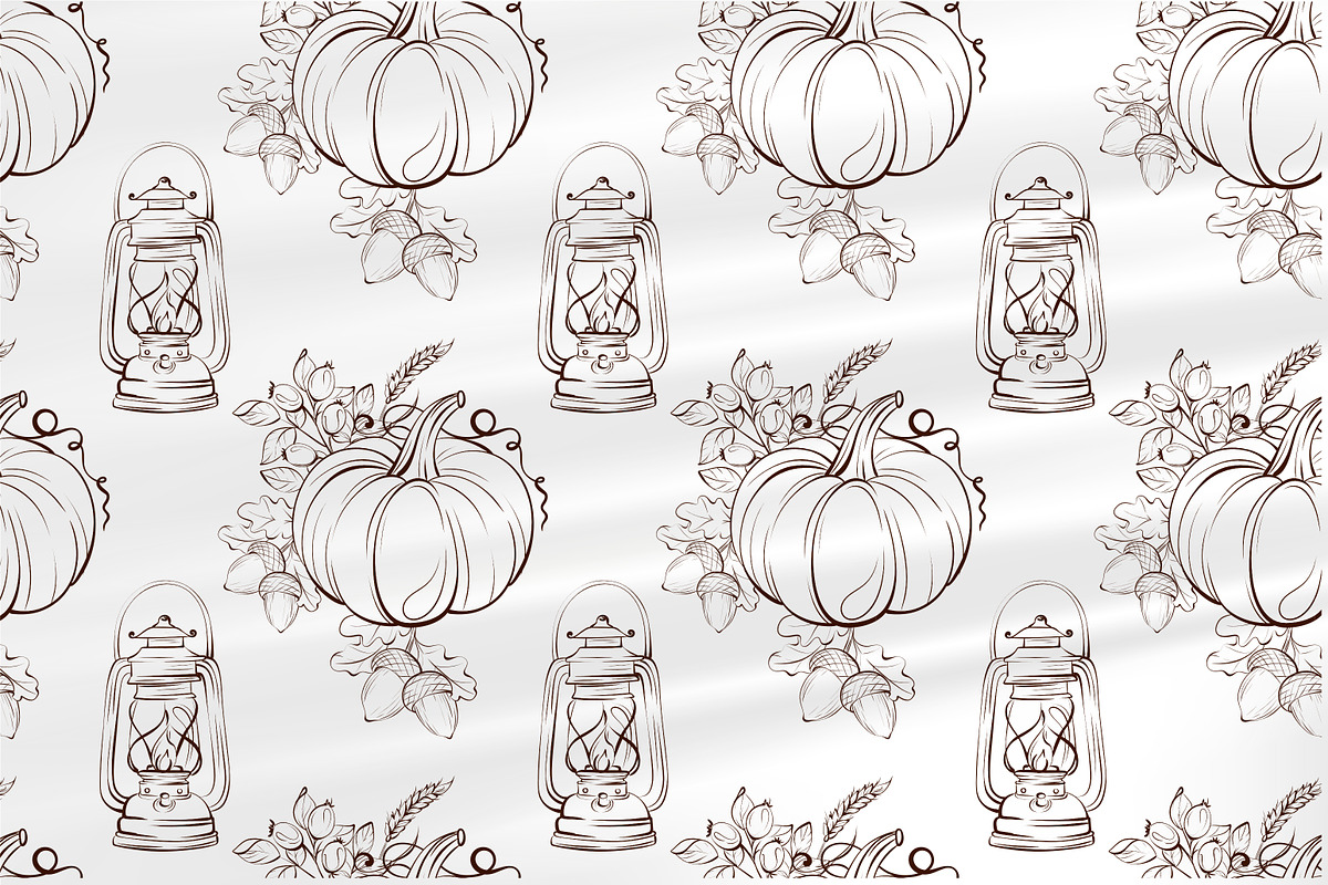 Vintage Autumn Botanical Line Art, a Seasonal Illustration by katmonne (Photo 14 of 14)