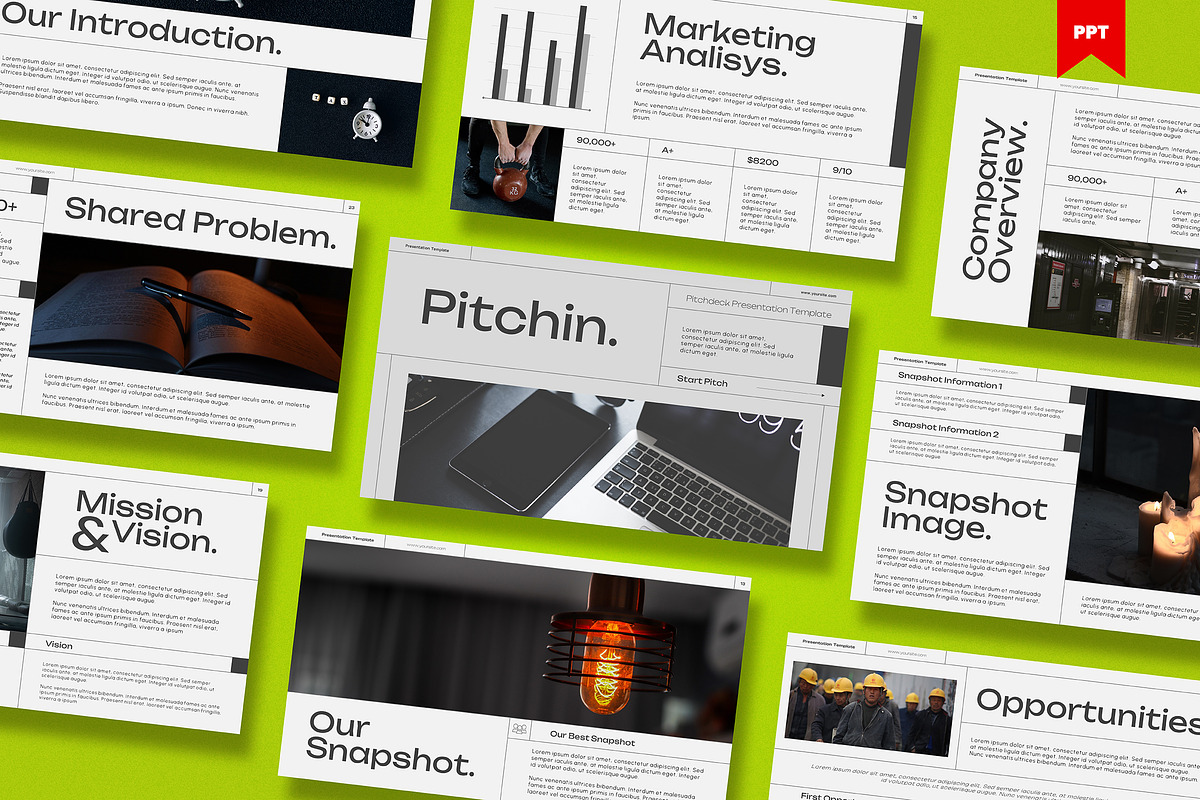 Pitchin Pitch Deck Powerpoint Templa, a Presentation Template by VanillineGraph (Photo 2 of 6)
