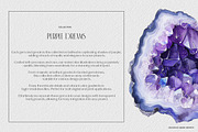 Purple Dreams Watercolor Geode Set, an Object Illustration by Liquid Amethyst Art (Thumbnail 5 of 6)
