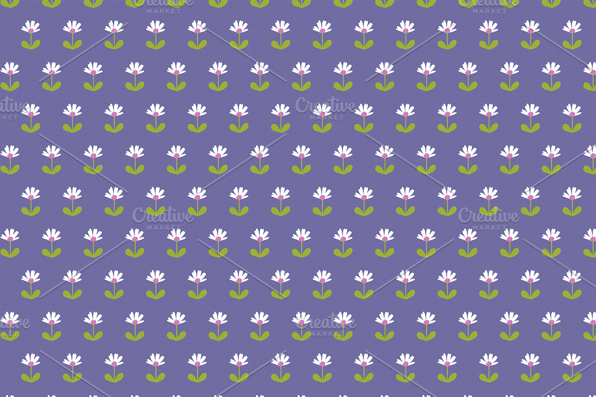 Simple floral patterns – part I, a Pattern Graphic by Lyolya Profitrolya (Photo 2 of 5)
