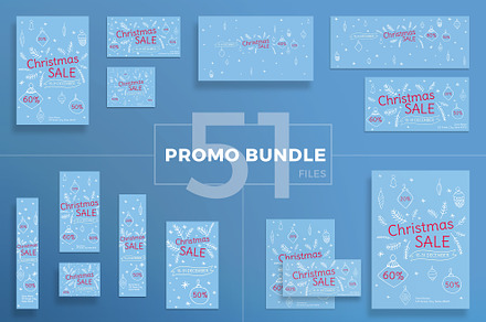 Promo Bundle | Christmas Sale, a Poster Template by Amber Graphics