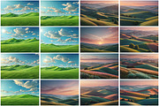 Hills Landscape Wallpaper, a Wallpaper Graphic by Forhadx5 (Thumbnail 3 of 5)