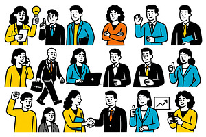 Professional teamwork and, a Person Illustration by ZinetroN