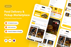 Delivo - Food Delivery App Design, an App Template by productype1