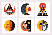 Sumo Collection · The Moon + The Sun, a Decorative Illustration by milatovar (Thumbnail 3 of 15)