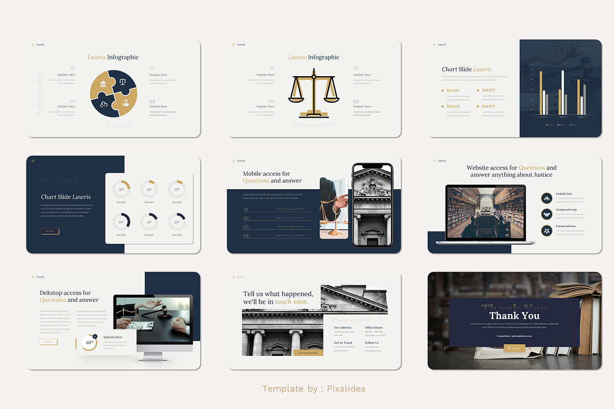 Law and Firm PowerPoint, a Presentation Template by Pixslides (Photo 5 of 5)